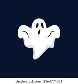 Gost vector icon or sign template design, helloween gost party icon