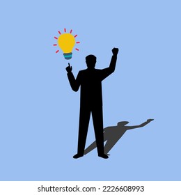 tengo una gran idea vector Ilustración con fondo azul