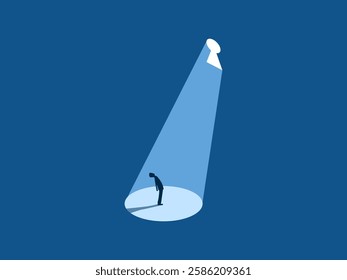 Got a big opportunity, Businessman looking at the bright keyhole