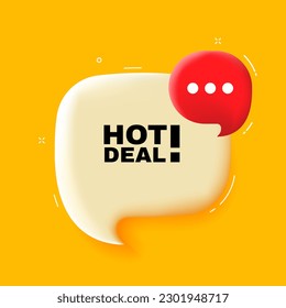 Got deal. Speech bubble with Got deal text. 3d illustration. Pop art style. Vector line icon for Business and Advertising