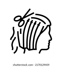 got little haircut removed unnecessary line icon vector. got little haircut removed unnecessary sign. isolated contour symbol black illustration