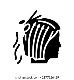 got little haircut removed unnecessary glyph icon vector. got little haircut removed unnecessary sign. isolated symbol illustration