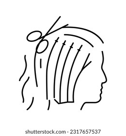 got little haircut removed unnecessary line icon vector. got little haircut removed unnecessary sign. isolated contour symbol black illustration