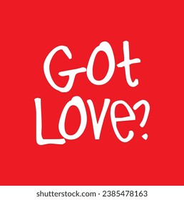 got love text on red background.