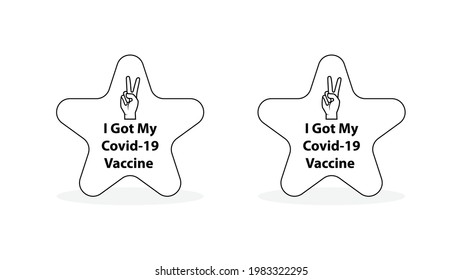 I Got My Covid-19 Vaccine - Corona Virus Vaccination Vector Illustration