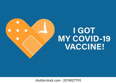 I Got My Covid-19 Vaccine - Corona Virus Vaccination Vector Illustration