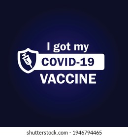 i got my covid-19 vaccine, lettering template