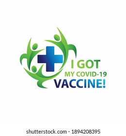 i got my covid-19 vaccine!, template design