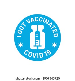 I Got My Covid-19 Vaccine Vector Template