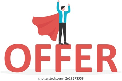 Got offer, Successful candidate. HR, career concept.

