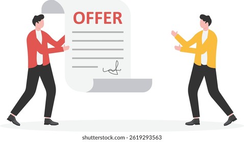 Got offer, Successful candidate. HR, career concept.

