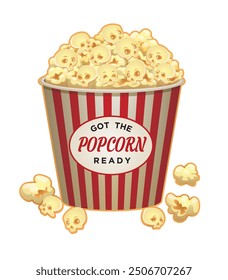 Got The Popcorn Ready for halloween vector