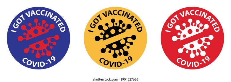 I got vaccinated covid-19. Vaccinated Stamps