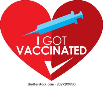I GOT VACCINATED LOGO VECTOR