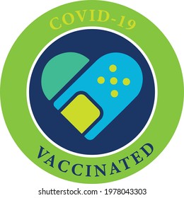 Got Vaccinated Symbol Design for Stickers, Badges or Printed Merchandise 