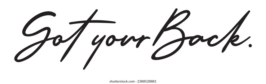 got your back text on white background.