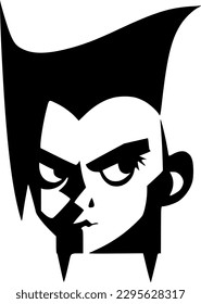 Goth | Black and White Vector illustration