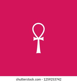 goth cross icon vector. goth cross sign on pink background. goth cross icon for web and app