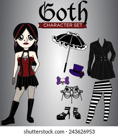 Goth Female Character Set