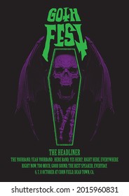 Goth Fest Gig Poster Flyer Template