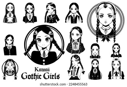 Girls icons  Anime girl drawings, Gothic anime girl, Anime girl