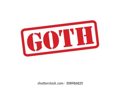 GOTH red Rubber Stamp over a white background.