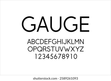 Gotham font for logo and headline. Isolated vector typeset