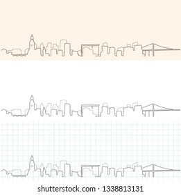 Gothenburg Hand Drawn Skyline