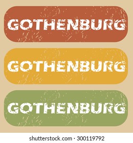 Gothenburg on colored background