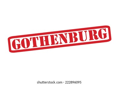 GOTHENBURG Red Rubber Stamp vector over a white background.
