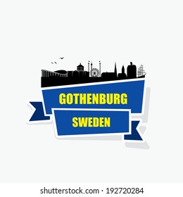 Gothenburg ribbon banner - vector illustration