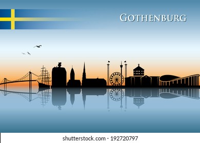 Gothenburg skyline - vector illustration