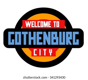 Gothenburg in Sweden is Beautiful city to visit on holiday, vector cartoon illustration