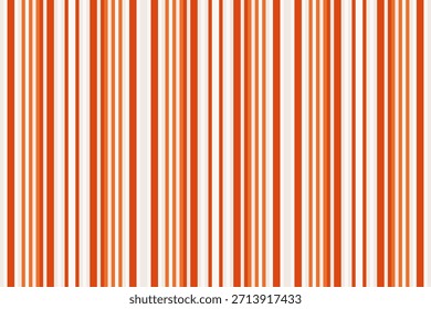 Gother vertical vector textile, ethnic seamless fabric stripe. Theet texture background lines pattern in orange and white colors palette.