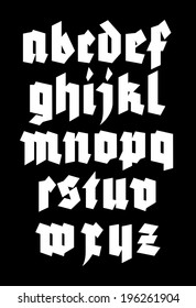 Gothic Alphabet Font. Vector