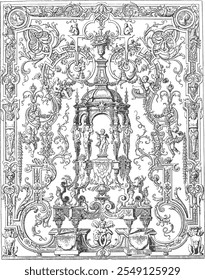 gothic architecture classic illustration object
