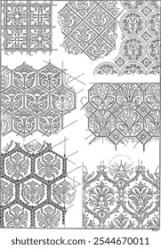 Patrón de arquitectura gótica ilustración clásica