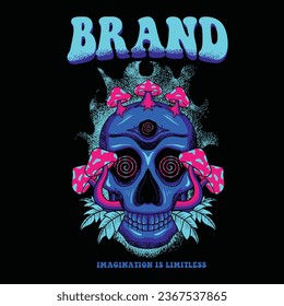 Gothic Art Rock Skull T-Shirt Unleash Your Dark Side with Our Unique Design Statement Piece for Trendsetters Design for Music Lovers