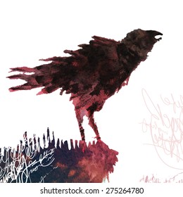 Gothic Background Bird