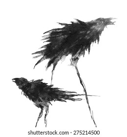 Gothic Background Ravens