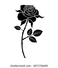 Gothic Beautiful Black Rose Vector Rose Stock Vector (Royalty Free ...