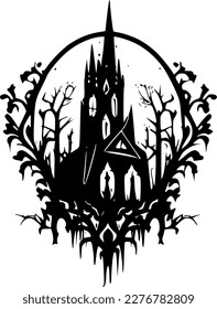 Gothic | Black and White Vector illustration