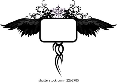 Gothic black wings design