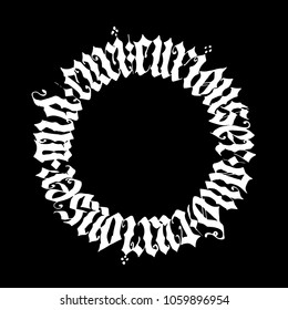 gothic calligraphy printed tee typography for t shirt printing vector illustration