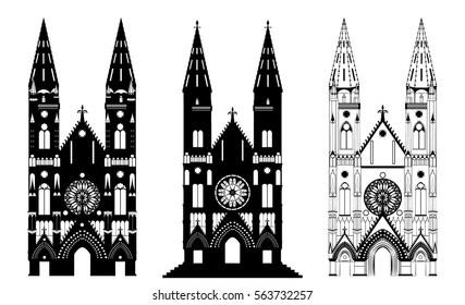 Gothic cathedral set 