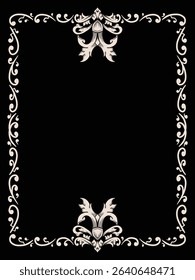 Gothic Charm Ornamental Border Decorative Vector