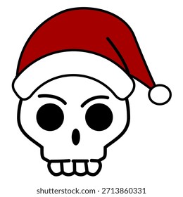 Navidades góticas Calavera con icono de sombrero