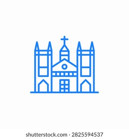 gothic church icon sign vector