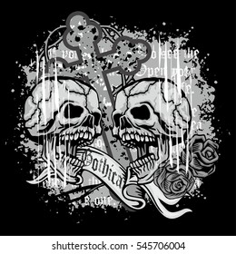 Gothic coat of arms with cross grunge.vintage design t shirts
