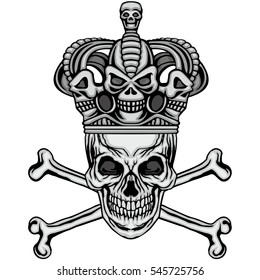 Gothic coat of arms with skull and crown, grunge.vintage design t shirts
